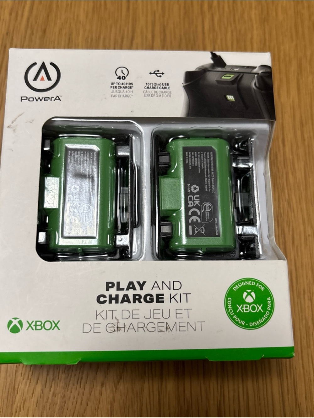 PowerA Green Play & Charge Kit for Xbox Controllers